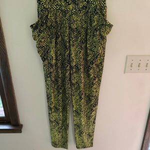 Green and black pants